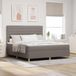 Maison Exclusive - Lit boxspring avec LED et tête de lit taupe 180 x 200 cm en tissu