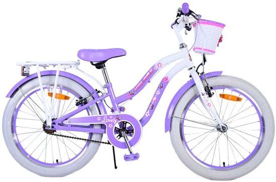 Volare Lovely Kinderfiets - Meisjes - 20 inch - Paars - Twee handremmen