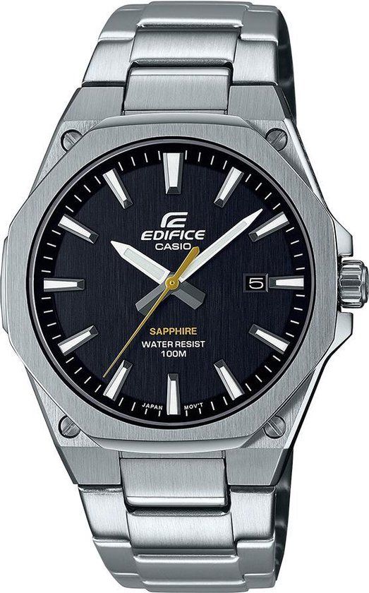 Casio Edifice Classic EFR-S108D-1AVUEF Heren Horloge - 39.9 mm - Zwart
