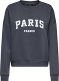 Only Trui Onlsweat Life L/s Crew O.size State 15254183 India Ink/paris France Dames Maat - L