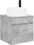 vidaXL Wandgemonteerde wastafelmeubel Betongrijs 49 x 44,5 x 65,5 cm