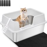 Benza Ibenzoa® RVS Kattenbak met Hoograndig Ontwerp