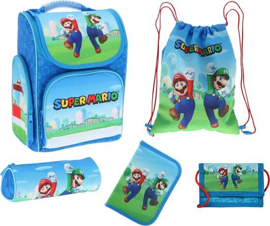 Super Mario School Set - 5 Delig