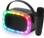 PartyFunLights mini karaoke set party speaker met microfoon zwart