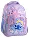 Sac à dos pour enfants, modèle Stitch, uni, bleu, taille M, 31 cm