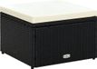 vidaXL Voetenbank/poef zwart 53x53x30 cm poly rattan