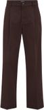 WE Fashion Heren loose fit chino met bandplooi en elastische broekband
