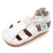 Dotty Fish Babysandalen voor de eerste stapjes, leer, zachte zool | Blotevoetengevoel, licht, flexibel, ademend, antislip