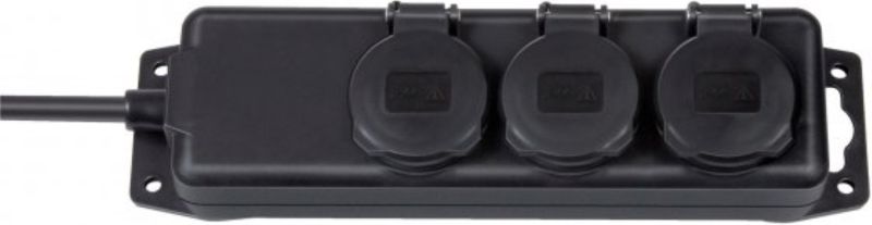 Brennenstuhl Verlengsnoer IP44 3-voudig Zwart 2m H07RN-F 3G1,5