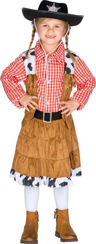 Tectake dressforfun - meisjeskostuum cowgirl Texas 116 (5-7y) - verkleedkleding kostuum halloween verkleden feestkleding carnavalskleding carnaval feestkledij partykleding - 300545