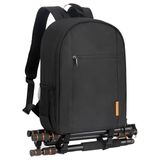 TARION Camera Rugzak Waterdichte Case Tas met Laptop Compartiment en Regenhoes voor DSLR SLR Camera Lens Flash Accessoires, Tb-m-zwart, M, Compact