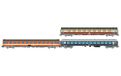 Arnold HN4468 DB, FS, 3-delig Alpen-Express Rome – München, Avmz 111 plus Eurofima 2e cl, C1 plus UIC-X 64 2e cl, grijs, epiIV Passagiersrijtuigen