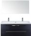 BES LED Seville Badmeubelset 120 cm - 2 Laden Black Oak - Wastafel Djazz Enkel 2 Kraangaten met Spiegel