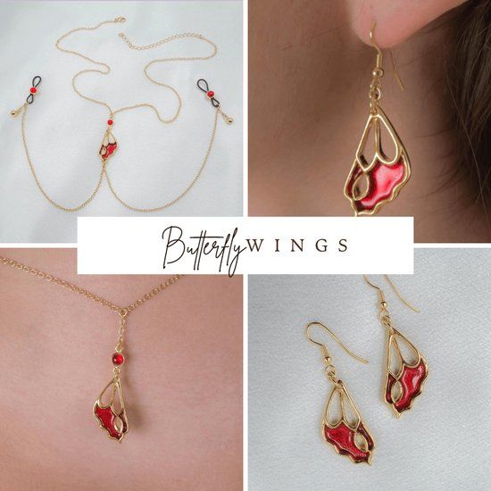 Sylvie Monthulé - Set 1 Butterfly Wings | Goud | XL | Katoen