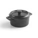 Lacor - 63393 Mini-pot met deksel, gemaakt van melamine, vaatwasmachinebestendig, BPA-vrij, diameter 14 cm, 640 ml, zwart