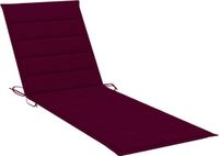 vidaXL Ligbedkussen 200x60x3 cm Oxford Stof Wijnrood
