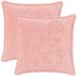 vidaXL Kussensloop 2 stuks Roze 50 x 50 cm Nep Konijnenbont