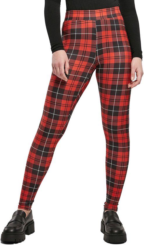 Urban Classics Soft AOP Dames Legging - Rood - L