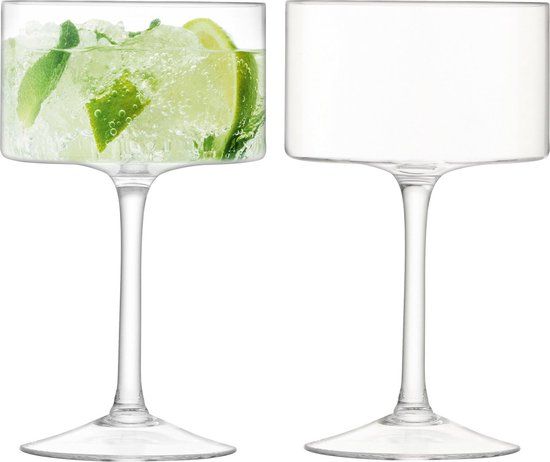 L.S.A. Otis Cocktailglas - 280 ml - Set van 2 - Transparant