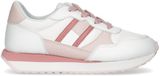 Tommy Hilfiger Flag Low Dames Sneakers Wit/Roze Leer Rubber Maat 38