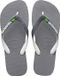 Havaianas Brasil Mix Slippers Unisex - Steel Grey/White/White - Maat 37/38