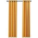 Rideaux occultants aspect lin à œillets 2 pcs jaune 140x245 cm