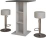 Vicco Repose Bartafel set – 75 x 75 cm met 2 barkrukken Beton/Wit