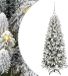 vidaXL Sapin de Noël artificiel Blanc 120 cm PVC et plastique et acier et PE