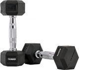 THUNDER® Hexagonale Dumbbell 2,5 kg Zwart Rubber