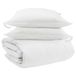 VidaXL Dekbed set met kussen 3 st Wit Donsveer
