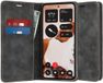 Techsuit Hoesje geschikt voor Nothing CMF Phone 2 Pro - Confy Book Wallet Case - Zwart