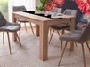 NICKY Table repas rectangulaire 138 cm sonoma-noir
