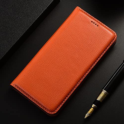 GGOIl Litchi Patroon Lederen Case Voor Samsung Galaxy S20 Ultra Flip Cover, bruin