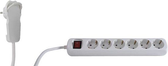 REV Stekkerdoos met schakelaar - 3-voudig - Wit