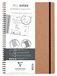 Clairefontaine 78343C Nomaddict (ex Age Bag) Spiraalschrift Afscheurbare Strook My.Notes Bruin - A4 21x29,7 cm - 120 Uitscheurbare Pagina's STIPPEN - Wit Papier 90 g - Omslag Glanskarton Lederkorrel