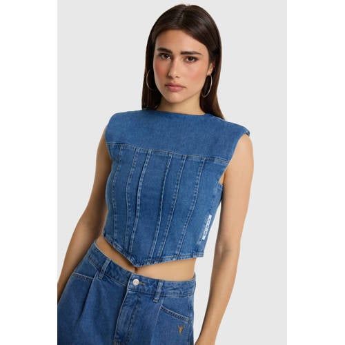 Alix the Label mediumblauw denim top