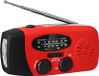 Zimilo radio de secours avec lampe de poche LED, AM/FM/WB, manivelle à énergie solaire, banque d'alimentation USB, étanche IPX3, capacité 600mAh, radio sans fil, rouge