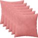 vidaXL Kussensloop 6 stuks Heerlen Roze 45 x 45 cm Fluweel
