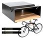 Porte-vélo mural - Aluminium et bois - Charge max. 25 kg - Pour vélo de course, VTT et vélo électrique