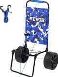 VEVOR Strandwagen, Handkar, Zandkar, 31 Kg Laadvermogen, Opvouwbaar, Staal, Zwart