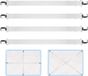 Holland Connections Tendeur de draps - 70 cm à 230 cm - Sangle de fixation pour draps réglables - Canapés - Housse de repassage - Blanc - Lot de 4