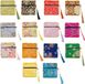 Broches - 14 pièces - Portefeuille en soie chinoise - Pochette brodée - 14 couleurs - Pour monnaie. Broches - 11,5x11,5 cm