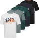 JACK&JONES JJLUKE TEE SS CREW NECK 5PK MP Heren T-shirts - Goblin Blue - M
