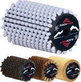 RaceWax Ensemble de brosses roto : liège, nylon, crin de cheval, brosse roto en cuivre, 120 mm. Brosse roto