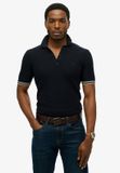 Superdry Gebreid poloshirt met korte mouwen en textuur Heren XXL Classic Navy Diamond