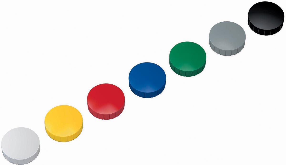Maul magneet solid diameter 38 x 15 5 mm geassorteerde kleuren doos met 10 stuks