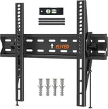 ELIVED TV-muurbeugel Kantelbare tv-muurbeugel voor de meeste 26-60 inch platte en gebogen LED-, LCD-, OLED- en plasma-tv's tot 45 kg met maximale VESA-breedte van 400x400 mm, kantelbare tv-beugel EV007