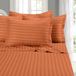 Elegant Comfort Zachtste en gezelligste 6-delige lakenset - 1500 premium hotelkwaliteit microvezel - diepe zak, kreukbestendige 6-delige damast gestreepte lakenset, volledig, koraal