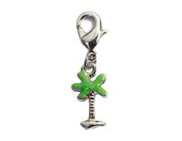 INNSPIRO NICE CHARMS metalen hanger palm groen met karabijnhaak