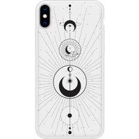 Apple Siliconen hoesje compatibel met iPhone X, Apple iPhone XS Moon Circles